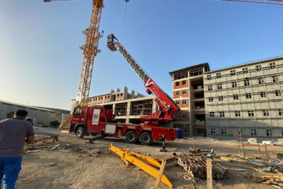 Manisa'da 33 metre yükseklikte kurtarma