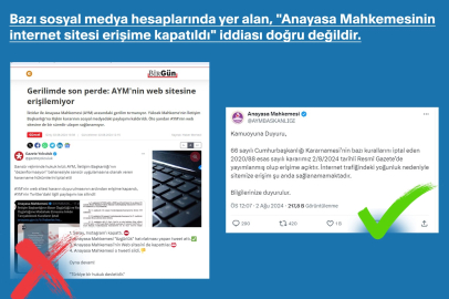 AYM'nin internet sitesi kapatıldı iddialarına yanıt